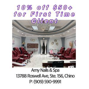 Amy nails chino hills - 14858 Pipeline Ave, Chino Hills, California, 91709, United States. (909) 606-5599. Update Business Info | Add Verified Info